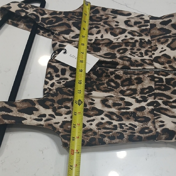 Leopard Print  Mini Dress Sz Small New With Tags - Picture 4 of 10